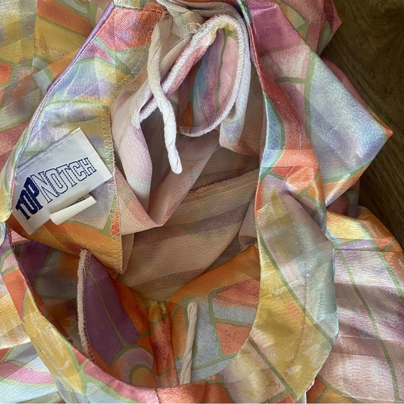 Vintage top notch colorful top with shoulder pads - Picture 8 of 9